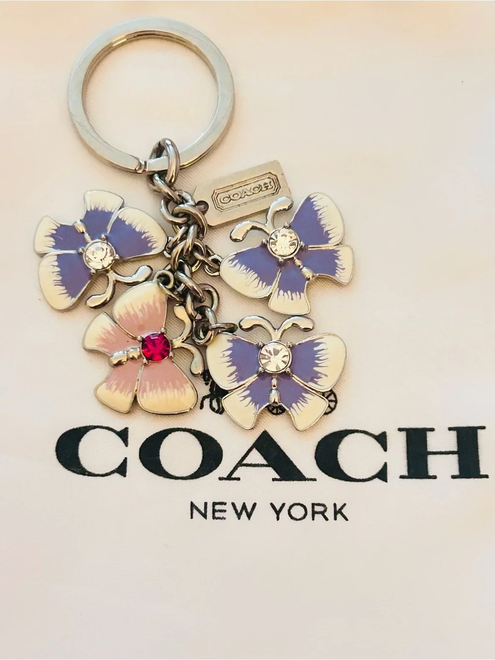 EXTREMELY RARE Coach Y2K Butterfly Charm Keychain/ Bag Charm
